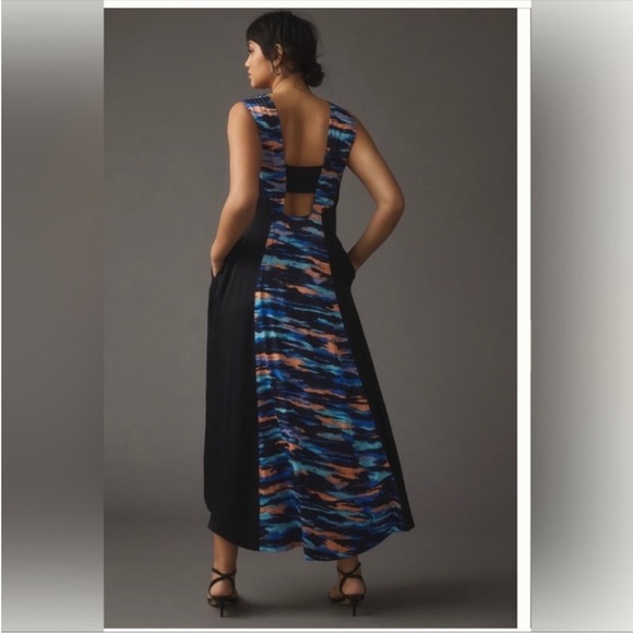 ANTHROPOLOGIE Maeve V Neck Maxi Dress Size 10 - Picture 2 of 9